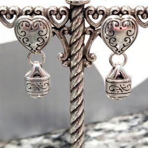 EXTREMELY RARE BRIGHTON RETIRED HOT AIR BALLOON POST DANGLING EARRINGS